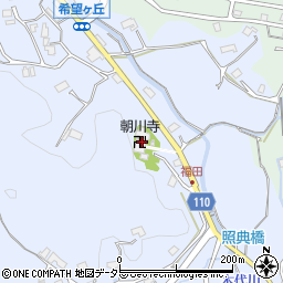 朝川寺周辺の地図