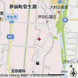 兵庫県姫路市夢前町菅生澗522-2周辺の地図