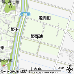 愛知県安城市姫小川町姫野池周辺の地図