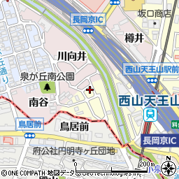 京都府長岡京市友岡川向イ1-26周辺の地図