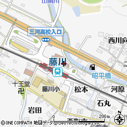 愛知県岡崎市藤川町田中周辺の地図