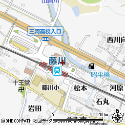 愛知県岡崎市藤川町（田中）周辺の地図