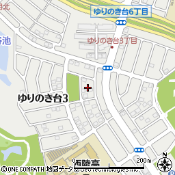 兵庫県三田市ゆりのき台3丁目16周辺の地図