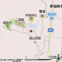 兵庫県姫路市夢前町菅生澗631周辺の地図
