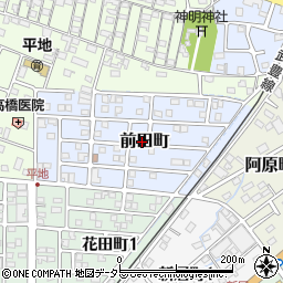 愛知県半田市前田町周辺の地図