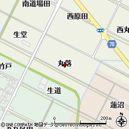 愛知県岡崎市土井町丸落周辺の地図