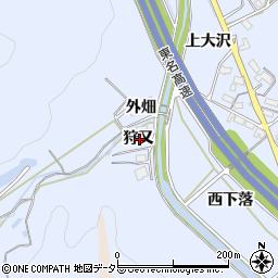 愛知県岡崎市池金町狩又周辺の地図