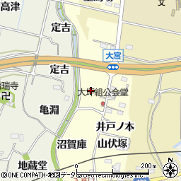 愛知県新城市大宮神田周辺の地図