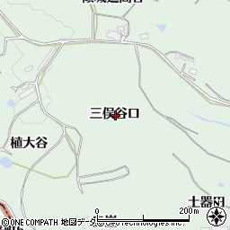 愛知県知多郡阿久比町植大三俣谷口周辺の地図