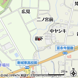 愛知県新城市富永藪下周辺の地図