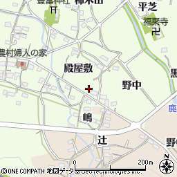 愛知県岡崎市牧平町殿屋敷4周辺の地図