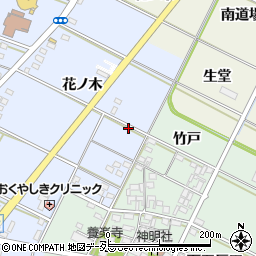 愛知県岡崎市下青野町花ノ木59周辺の地図