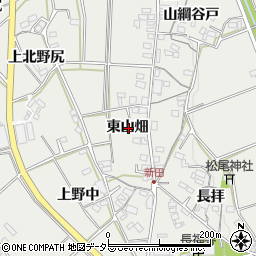 愛知県岡崎市竜泉寺町東山畑周辺の地図