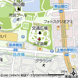 愛知県岡崎市若松町芋田周辺の地図