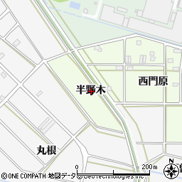 愛知県安城市姫小川町半野木周辺の地図