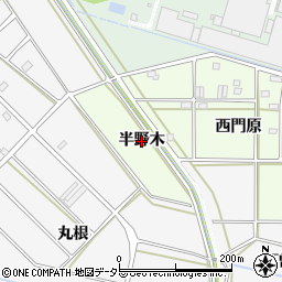 愛知県安城市姫小川町（半野木）周辺の地図