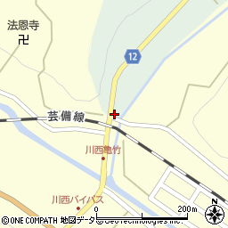 広島県庄原市東城町粟田2928周辺の地図