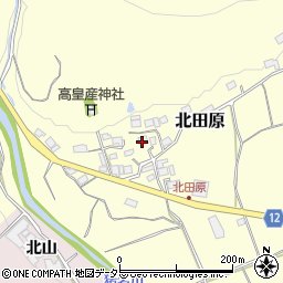 兵庫県川辺郡猪名川町北田原宮ノ東周辺の地図