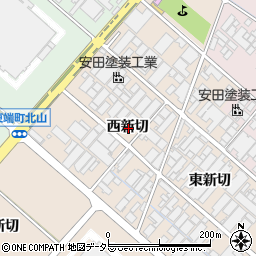 愛知県安城市根崎町西新切周辺の地図