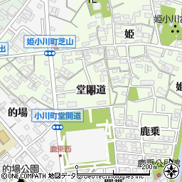 愛知県安城市姫小川町堂開道周辺の地図