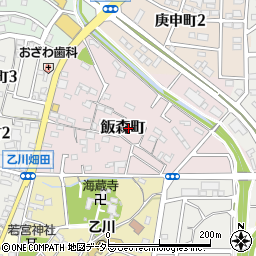 愛知県半田市飯森町周辺の地図