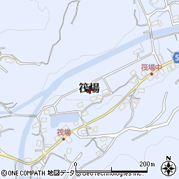 静岡県伊豆市筏場周辺の地図