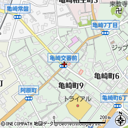 亀崎交番前周辺の地図