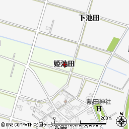 愛知県安城市姫小川町姫池田周辺の地図