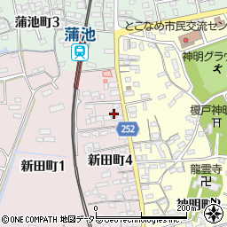 愛知県常滑市新田町4丁目40周辺の地図