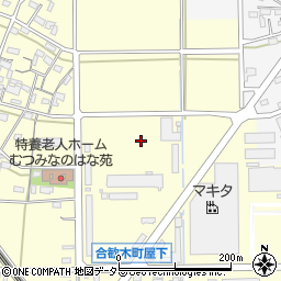愛知県岡崎市合歓木町周辺の地図