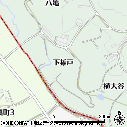 愛知県知多郡阿久比町植大下折戸周辺の地図