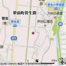 兵庫県姫路市夢前町菅生澗周辺の地図