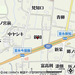 愛知県新城市富永（新知）周辺の地図