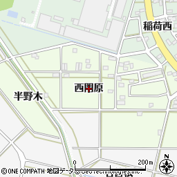 愛知県安城市姫小川町（西門原）周辺の地図