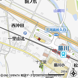 藤川宿周辺の地図