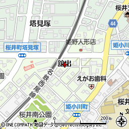 愛知県安城市姫小川町舘出周辺の地図