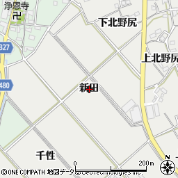 愛知県岡崎市竜泉寺町新田周辺の地図