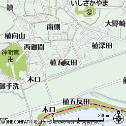 愛知県阿久比町（知多郡）植大（植五反田）周辺の地図