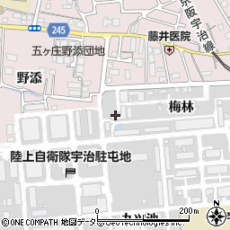 京都府宇治市五ケ庄梅林72-8周辺の地図