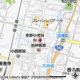 香寺郵便局周辺の地図