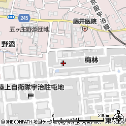 京都府宇治市五ケ庄梅林72-9周辺の地図