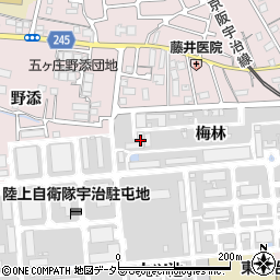 京都府宇治市五ケ庄梅林72-16周辺の地図