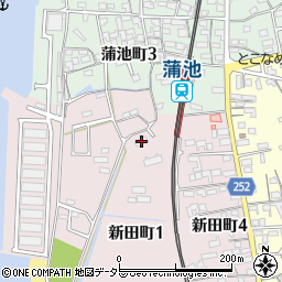 愛知県常滑市新田町1丁目54周辺の地図