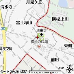 愛知県知多郡阿久比町横松中側周辺の地図