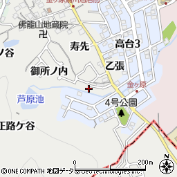 京都府長岡京市金ケ原御所ノ内25周辺の地図