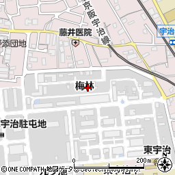 京都府宇治市五ケ庄梅林72-13周辺の地図