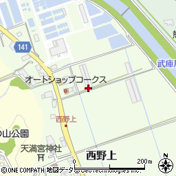 兵庫県三田市西野上141周辺の地図