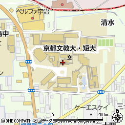 京都文教短期大学学生部　学生課周辺の地図