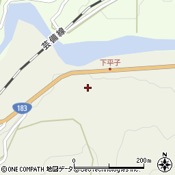 広島県庄原市西城町平子394周辺の地図