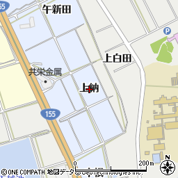 愛知県常滑市榎戸上納周辺の地図